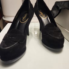 Yves Saint Laurent YSL Classic Suede Platform Pumps 39.5