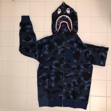 Bape blue camo shark hoodie size XL and 2XL