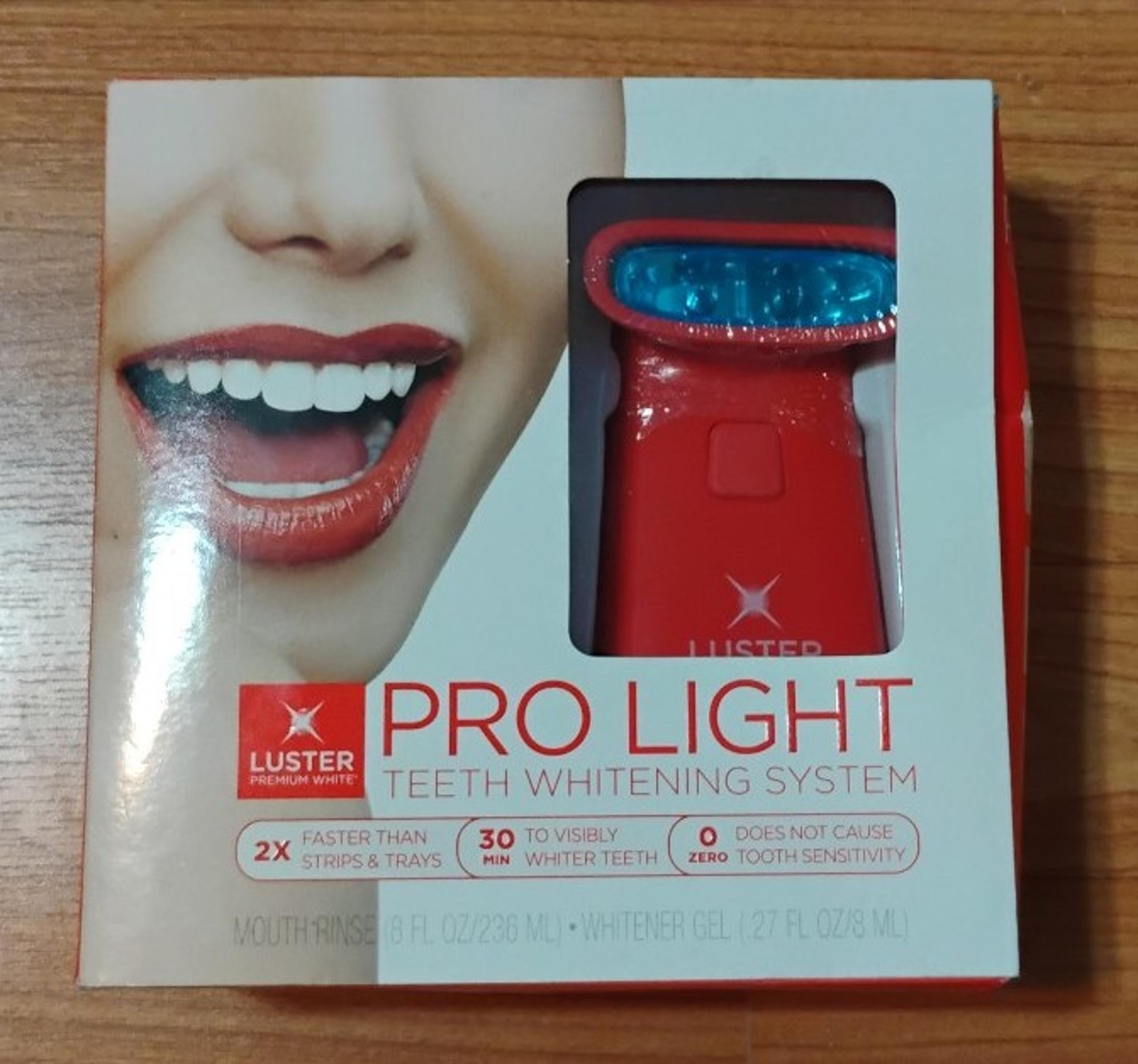 Luster Pro Light Teeth Whitening System Mouth Rinse and Whitener Gel Exp 2/2015