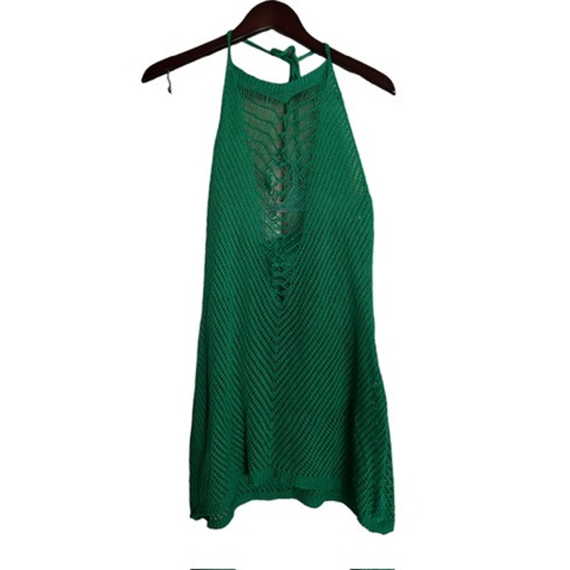 Green Crochet Swimsuit Cover Up Size Large