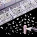 Nail Rhinestones Kit, Nail Art Decorations Flat AB