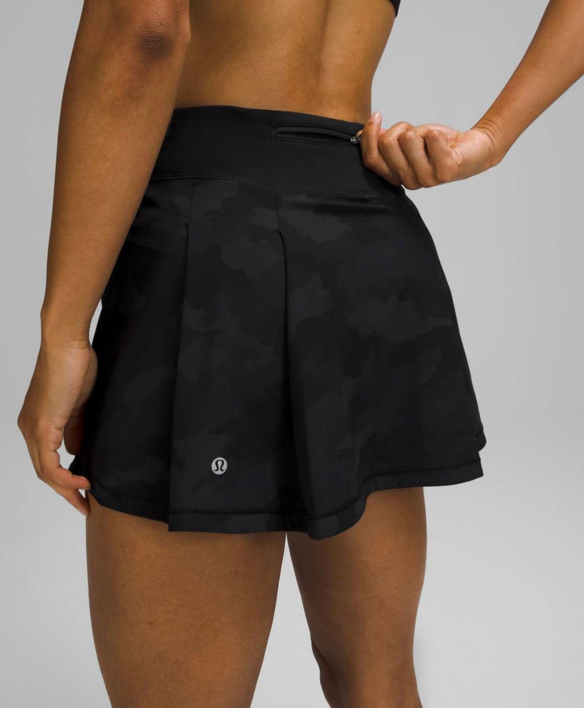 Lululemon Pace Rival Mid Rise Skirt *Tall Heritage 365 Camo Deep Coal - Size 8