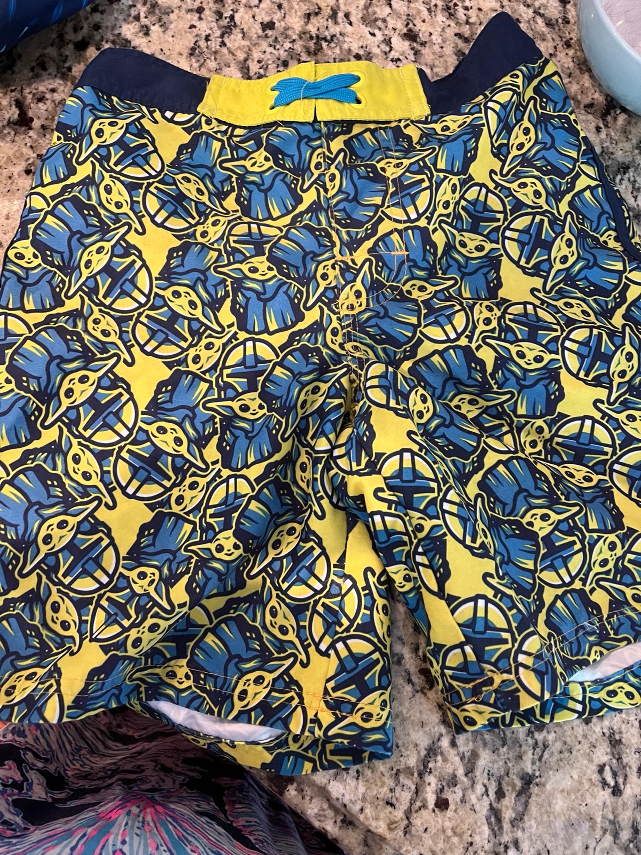 Boys baby yoda swim trunks