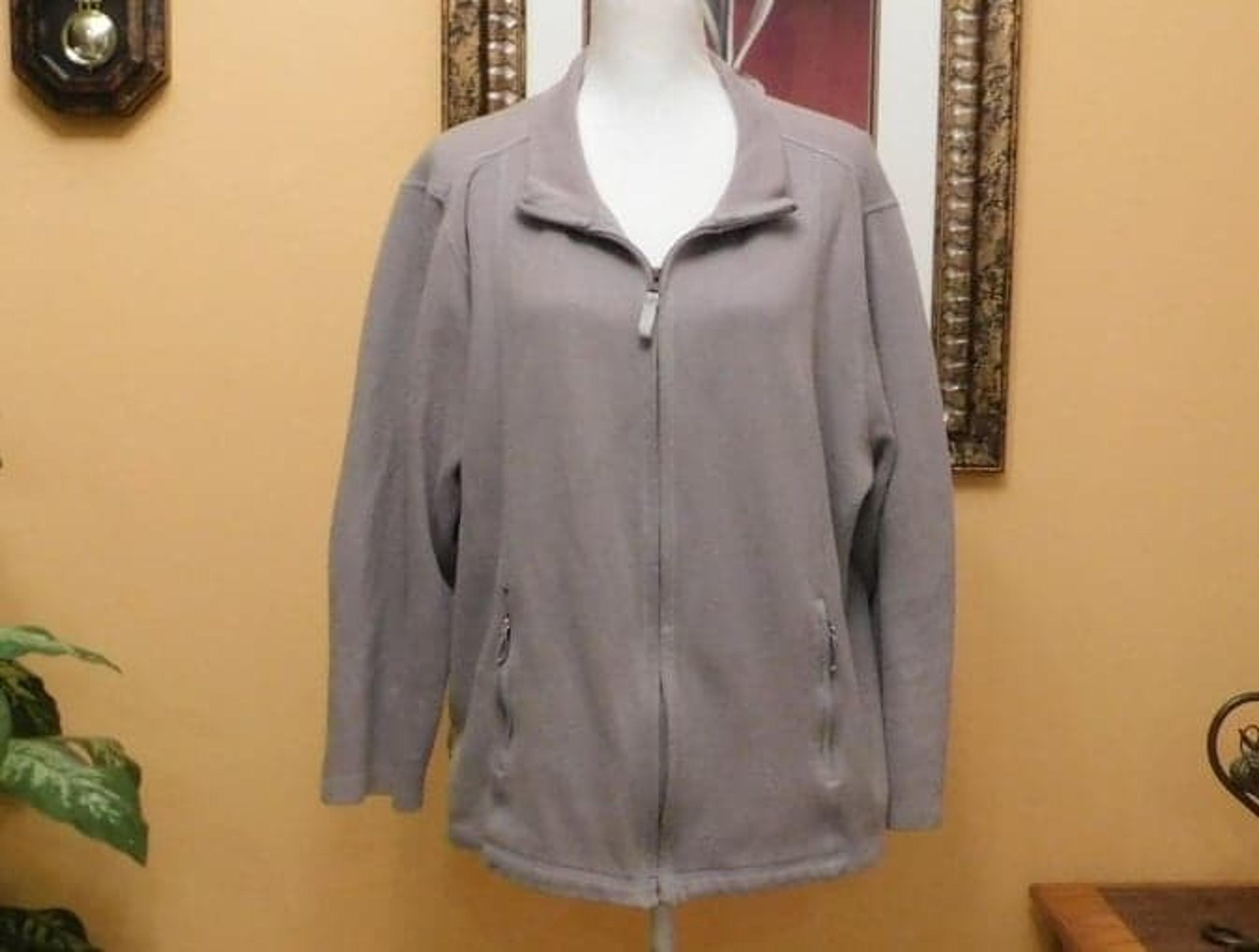 Caribbean Joe Gray Zipper Sweater