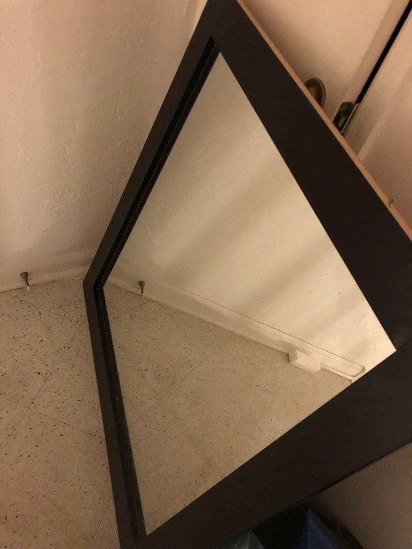 33x34 Black dresser mirror
