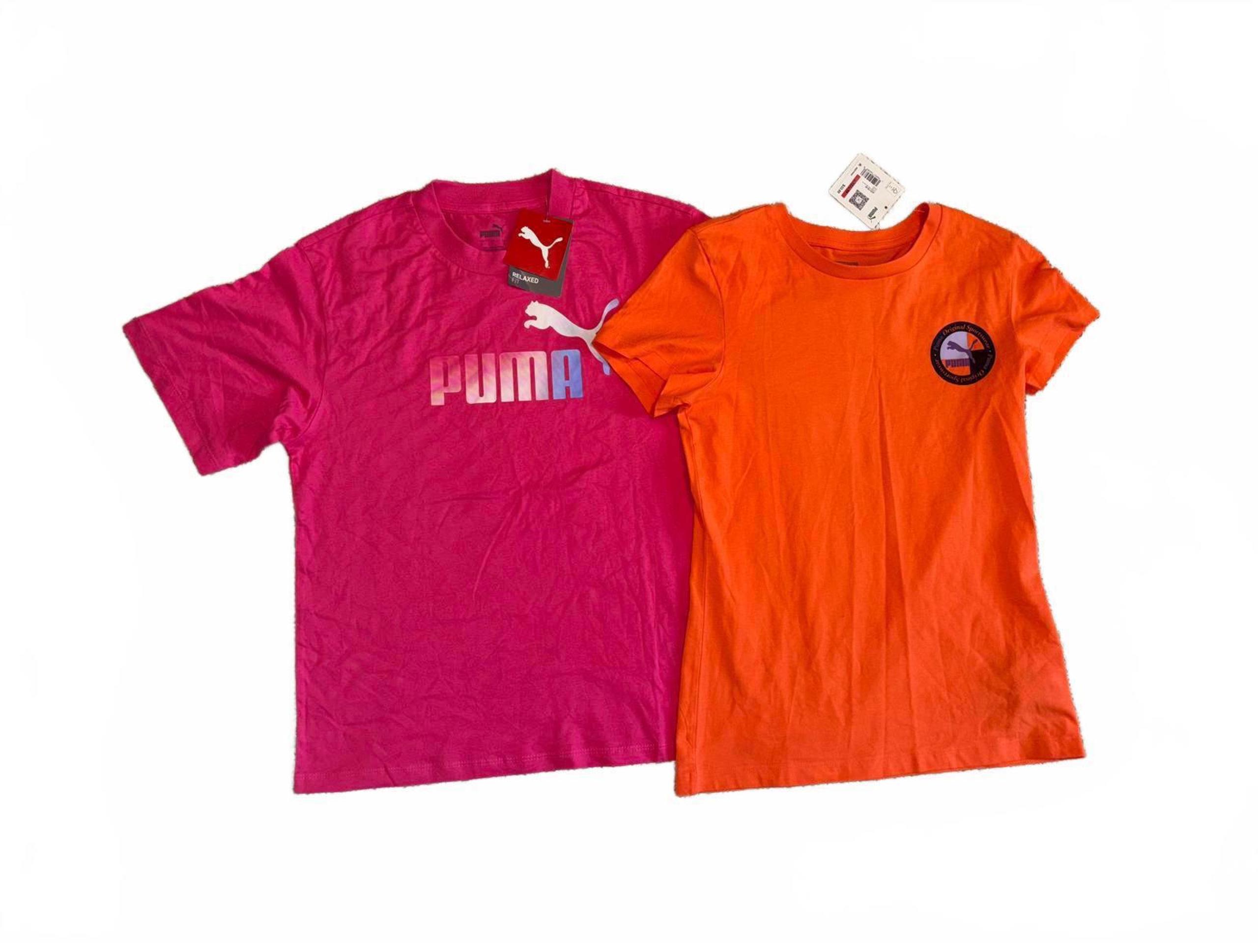 PUMA Womens T Shirts Pink & Orange XS Small