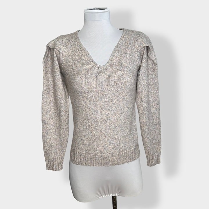 Design History Knit Puff Shoulder Sweater S