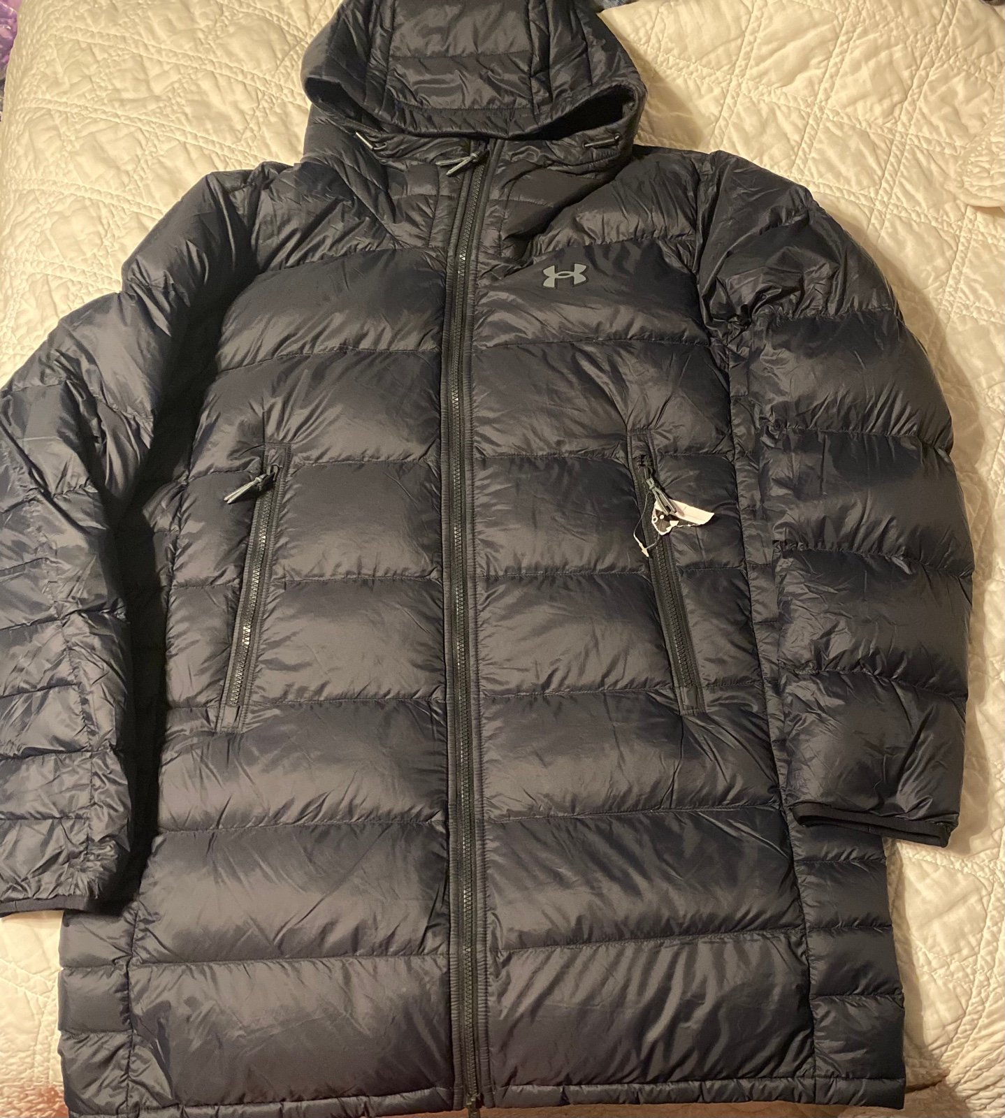 Under Armour Down Parka Men’s Sz Large Black