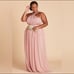NEW Birdy Grey Kiko Bridesmaid Maxi Dress in Mesh Dusty Rose Size 1X