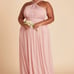 NEW Birdy Grey Kiko Bridesmaid Maxi Dress in Mesh Dusty Rose Size 1X
