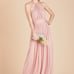 NEW Birdy Grey Kiko Bridesmaid Maxi Dress in Mesh Dusty Rose Size 1X