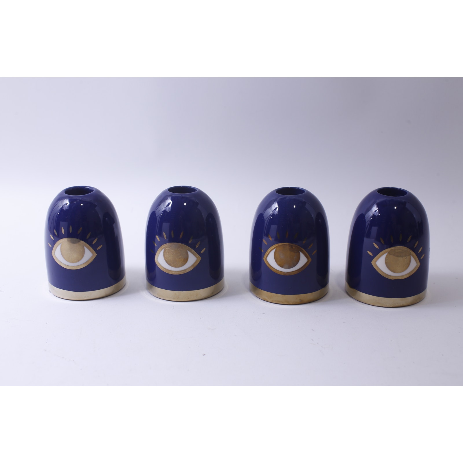 Ocelli Candlestick Holder, Mind's Eye, Set of 4, Ceramic, Decor, ~ 250113-WH 39