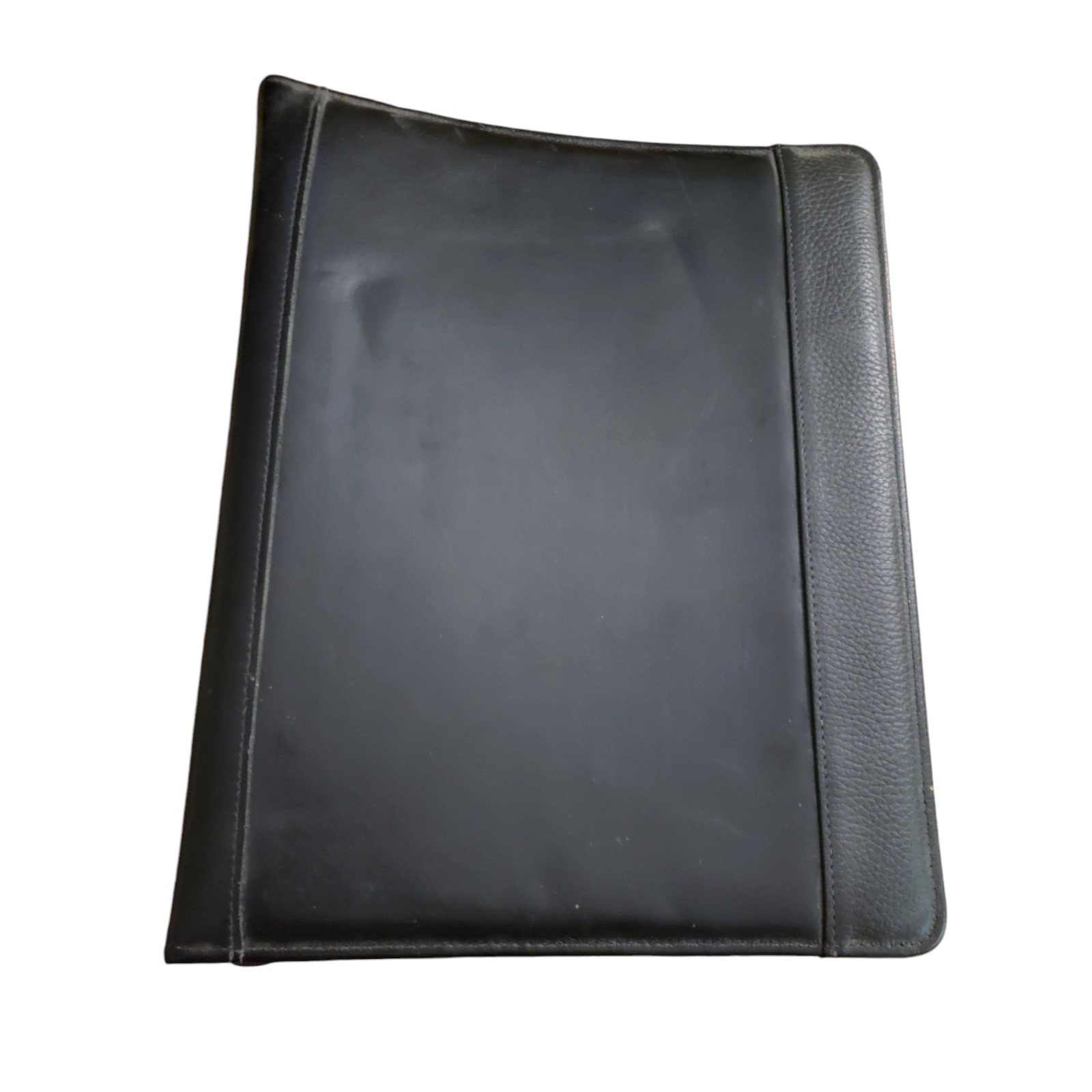 Faux Leather Leatherette 3 Ring Binder With Organizer And Display Slots Empty