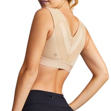 Tommie Copper Beige Nude Shoulder Support Sports Bra Medium