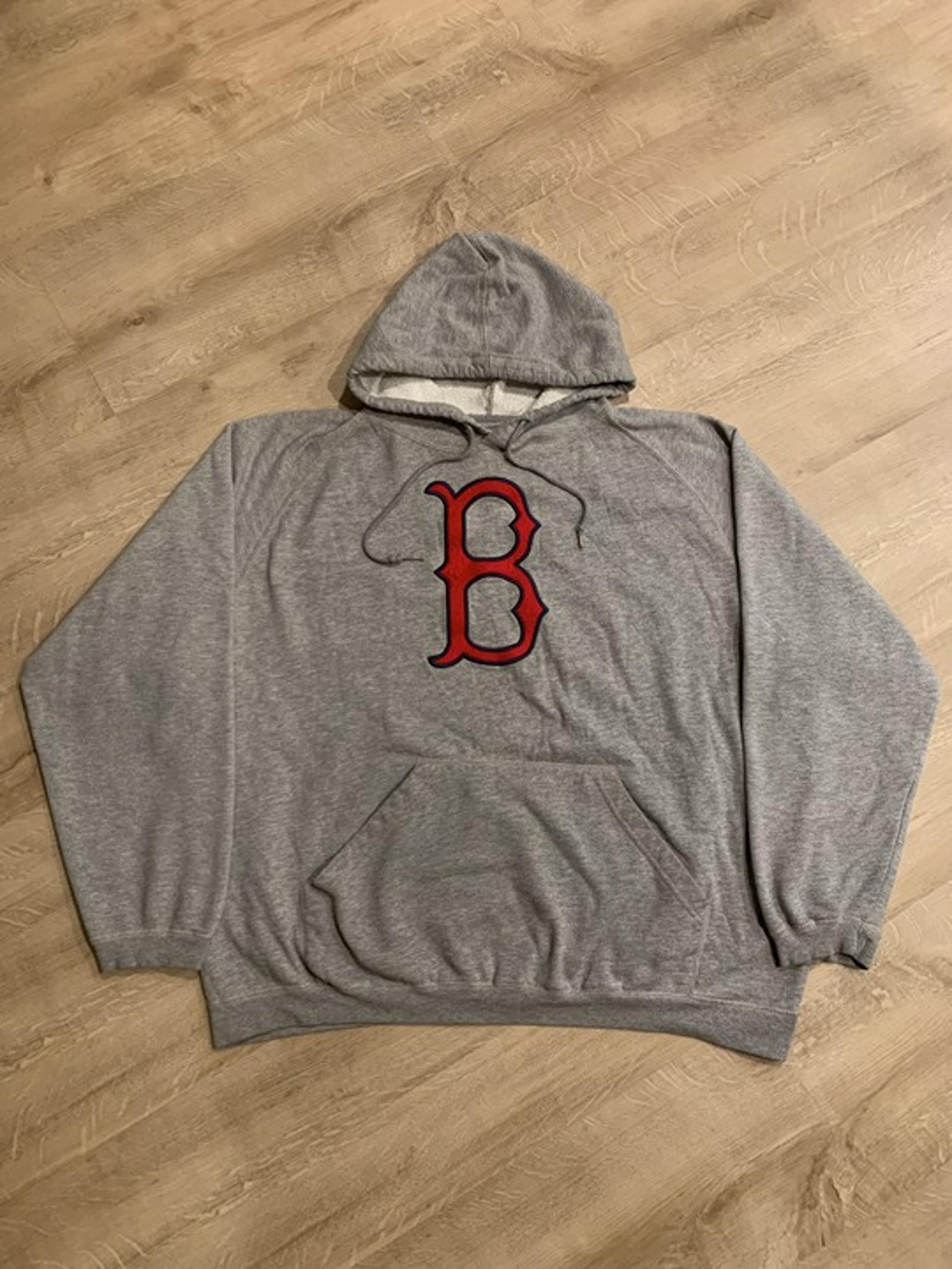 Antigua MLB Boston Red Sox Men’s XL Hoodie Gray Embroidered Logo Baseball Y2K