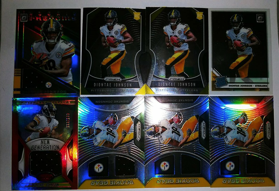 Prizm and optic 6 card diontae Johnson