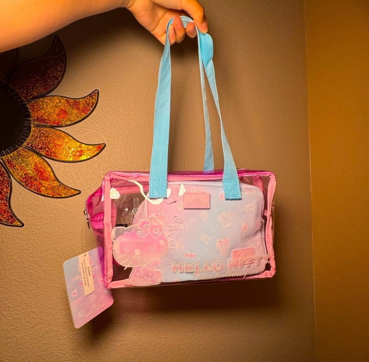 Hello Kitty Pink and Blue 2 Cosmetic Bags