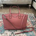 HENRI BENDEL West 57th pink saffiano PERSONALIZED satchel bag