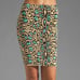 BCBG Lucine leopard bodycon pencil skirt