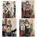 Lot of 2 Vintage Silvestri Paper Mache Pilgrim Couple Man and Woman Figurines Th
