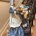 Lot of 2 Vintage Silvestri Paper Mache Pilgrim Couple Man and Woman Figurines Th