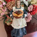 Lot of 2 Vintage Silvestri Paper Mache Pilgrim Couple Man and Woman Figurines Th