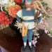 Lot of 2 Vintage Silvestri Paper Mache Pilgrim Couple Man and Woman Figurines Th