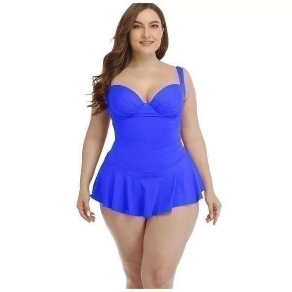 Plus Size Onepiece Swimsuit blue