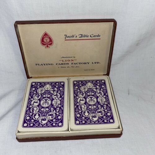 Jacob's Bible Cards - 2 Full Set. Vintage- Telavin, 3 Philon In Case Unused Card