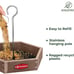 Kingsyard Platform Bird Feeder for Outdoor Hanging - Rugged Recycled Plastic Wil
