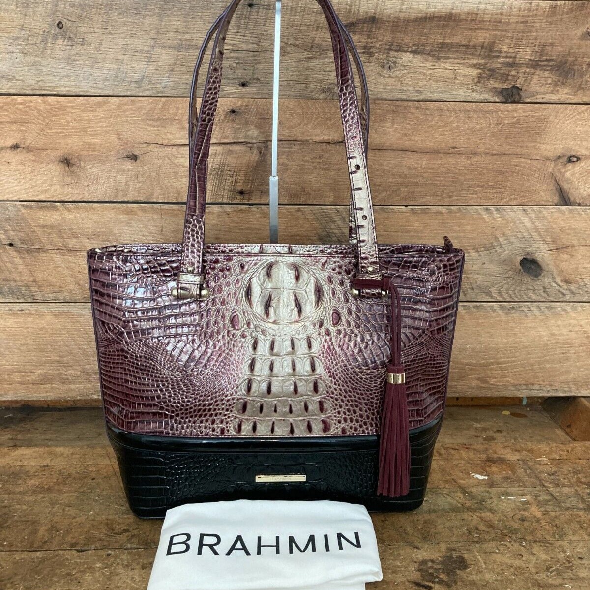 Brahmin Medium Misha Port Sonnet Melbourne Leather Tote -NWT