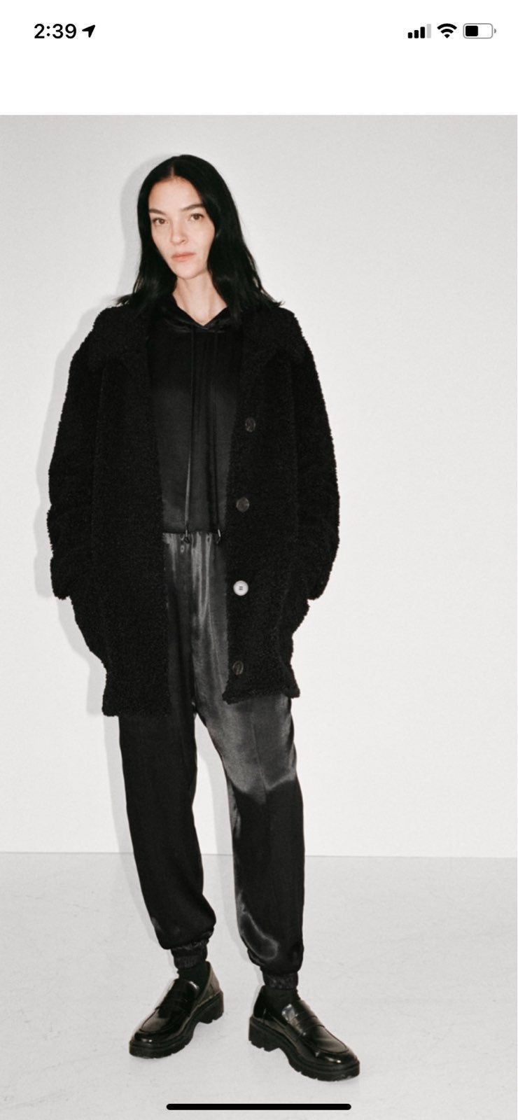 Zara fleece coat