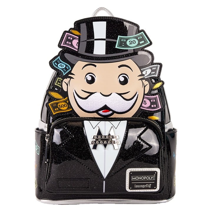 Monopoly 90th Anniversary Pennybags Glitter Cosplay Mini Backpack. ( FreeShip )