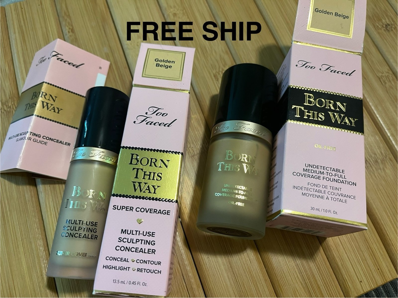 Too Faced Born This Way Concealer & Foundation Bundle GOLDEN BEIGE