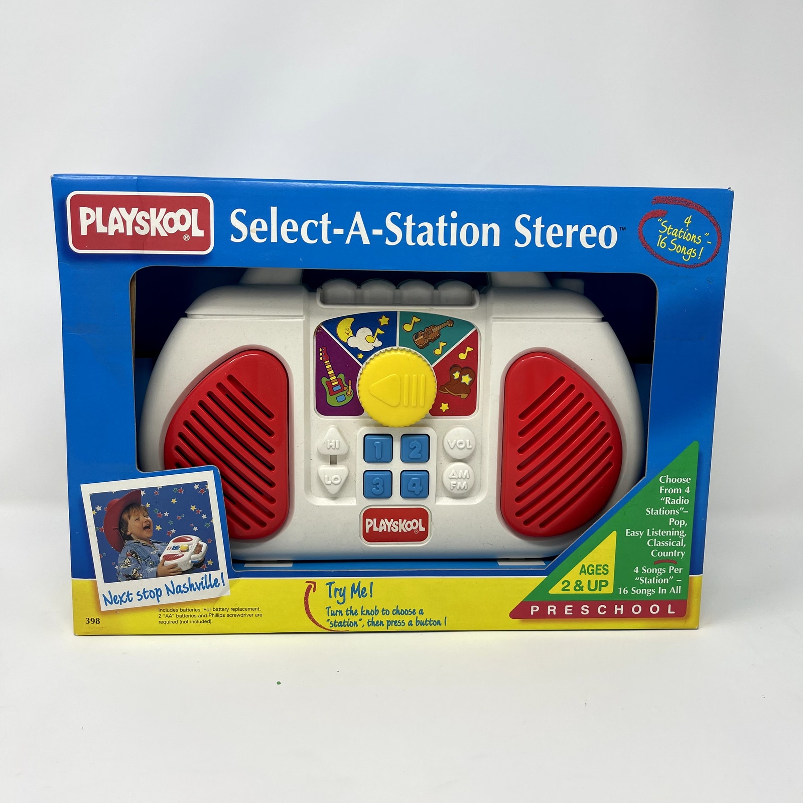 Vintage Playskool Select-A-Station Boom Box Sealed 1995