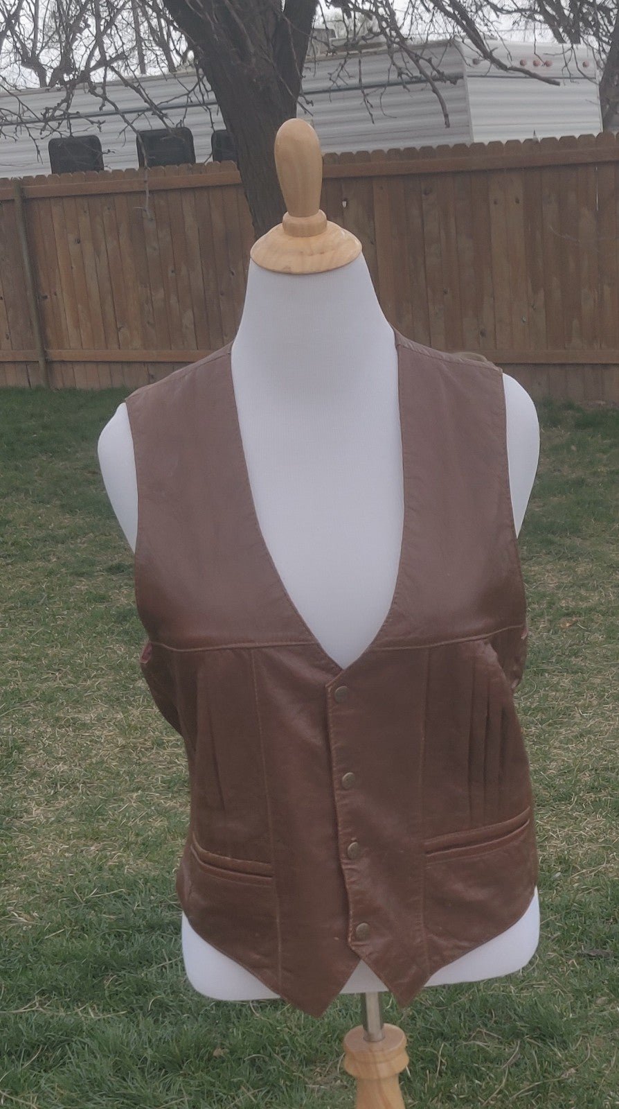 Vintage Mens Leather Vest