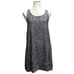 Alice & Olivia Silk Sequin Mini Dress with Bow Women’s Large Gray Sparkle Cross