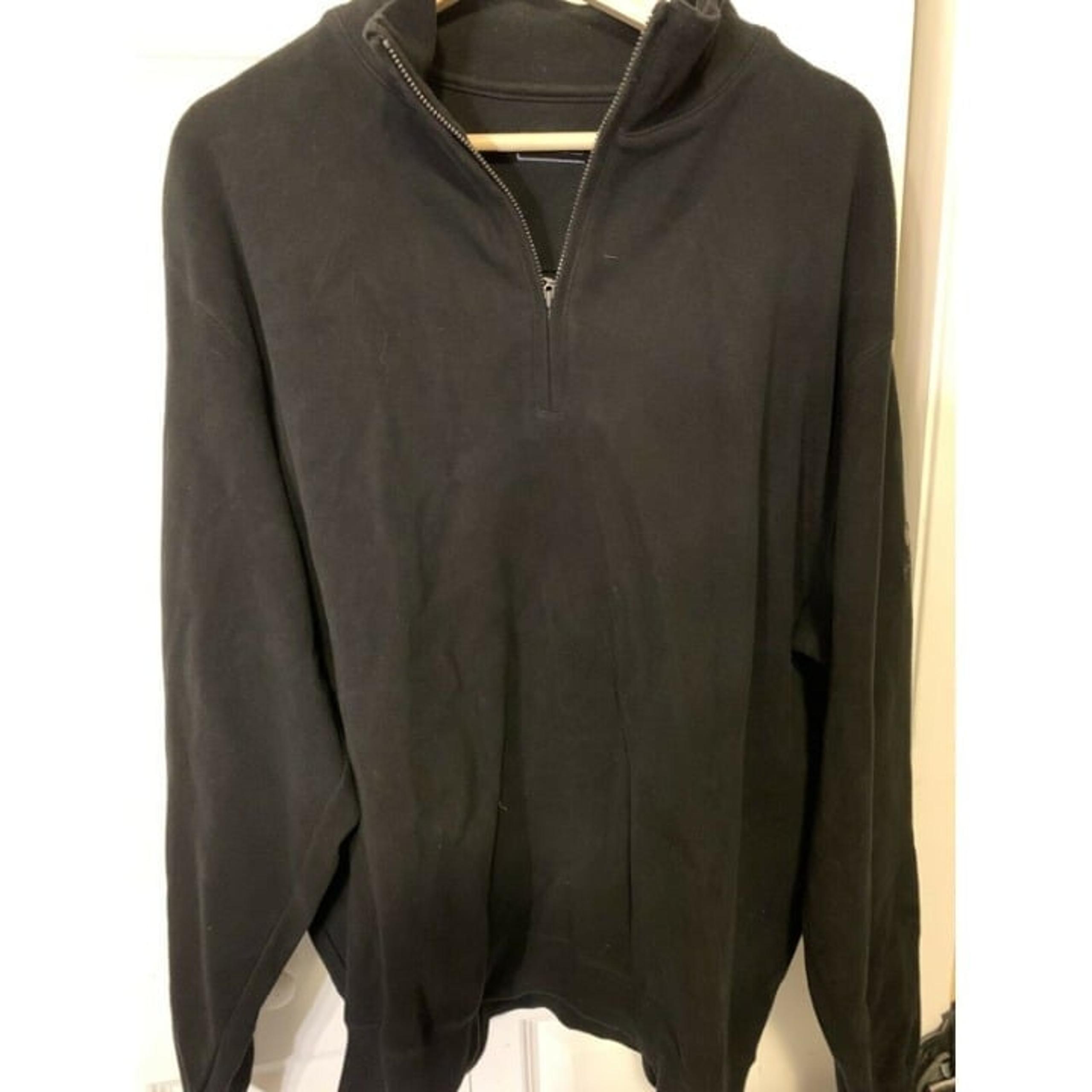 Carnoustie Unisex Golf 1/4 Zip Jacket Sz XL Soft Cotton Black Dominon