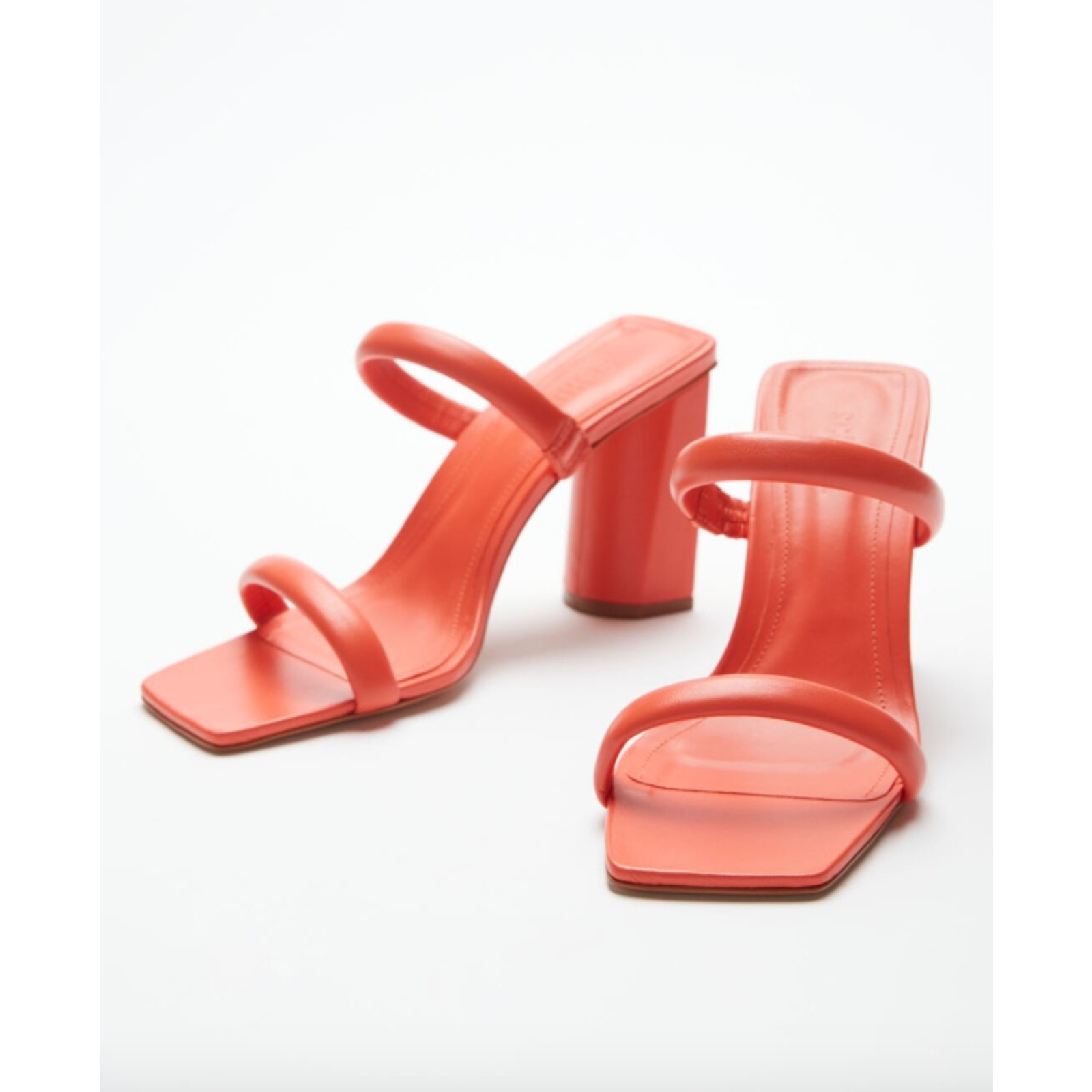 SCHUTZ New in Box Ully Double Strap Slide in Coral Orange// 8.5