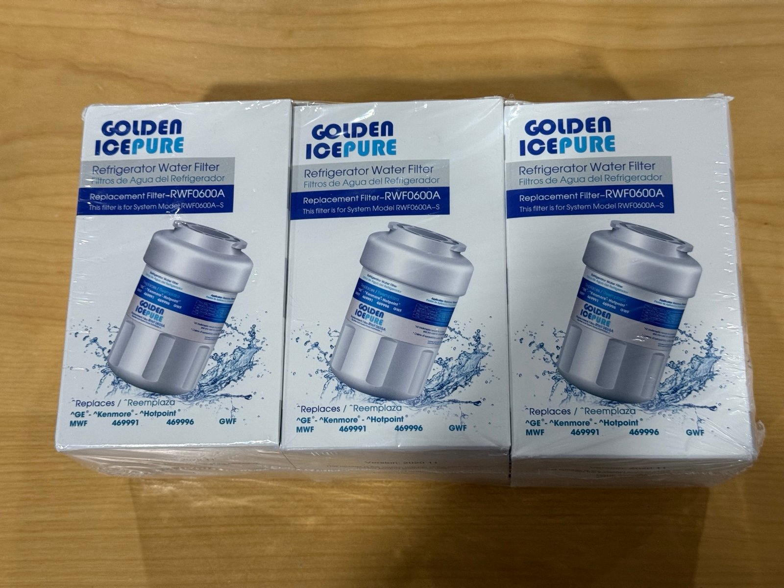 GOLDEN ICEPURE RWF0600A Refrigerator Water Filter Replacement for GE SmartWater