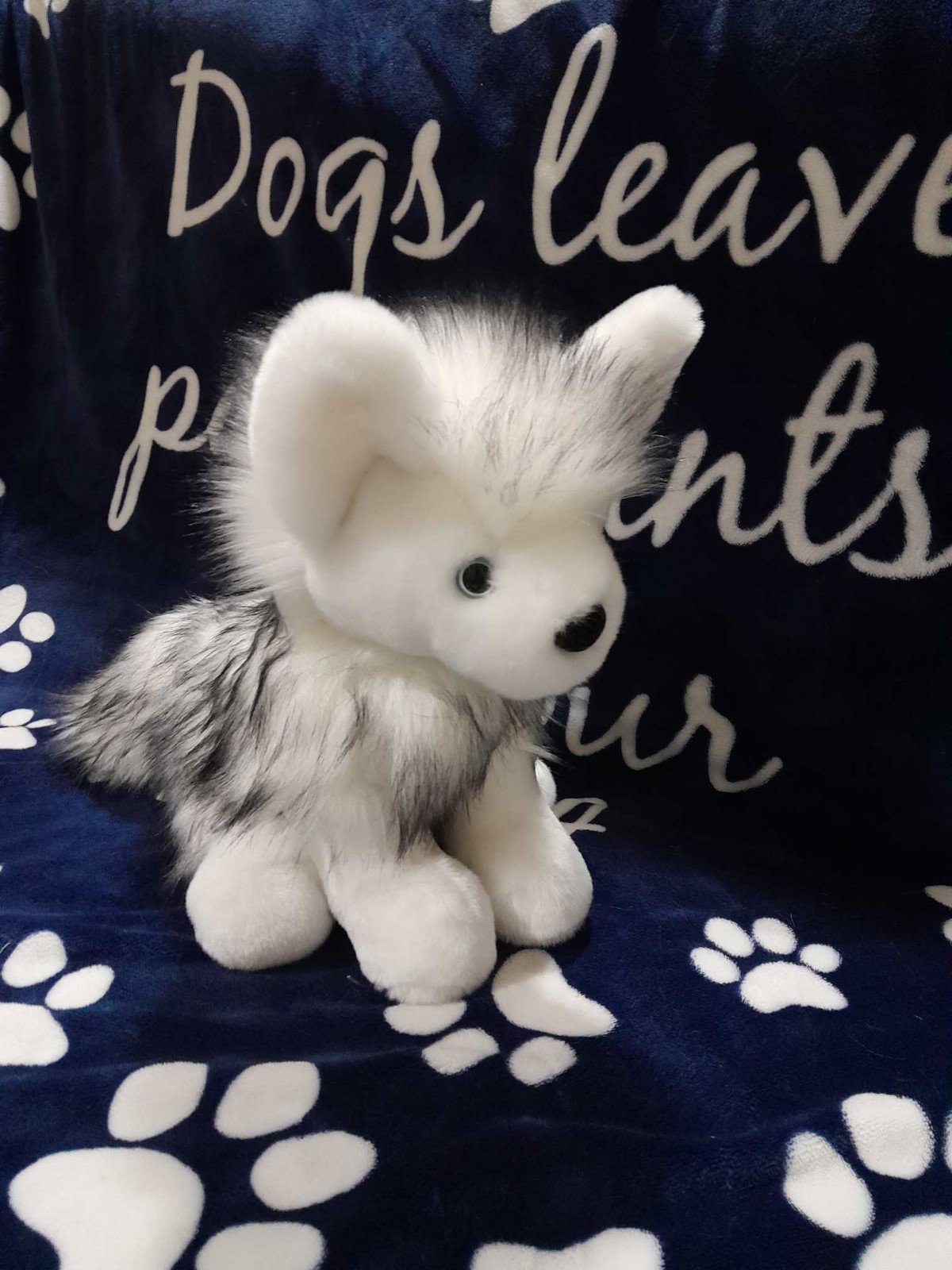 (Final price it will go 105) Handmade & Hand-Sewn Winter Wolf Plushie White