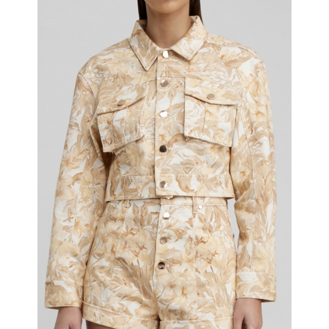 SIGNIFICANT OTHER NWT BISCUIT TAPESTRY JENNY JEAN Jacket MRP 269 Womens Size 4