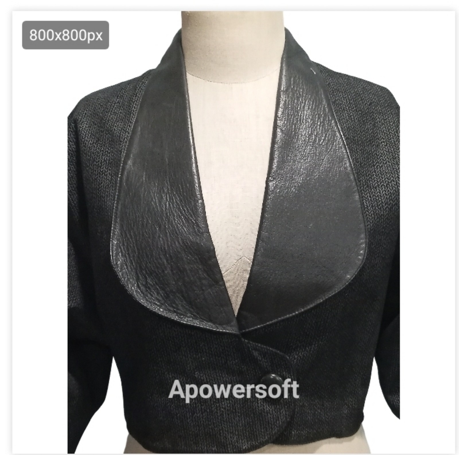 1980 moto genuine vintage leather Cropped Jacket