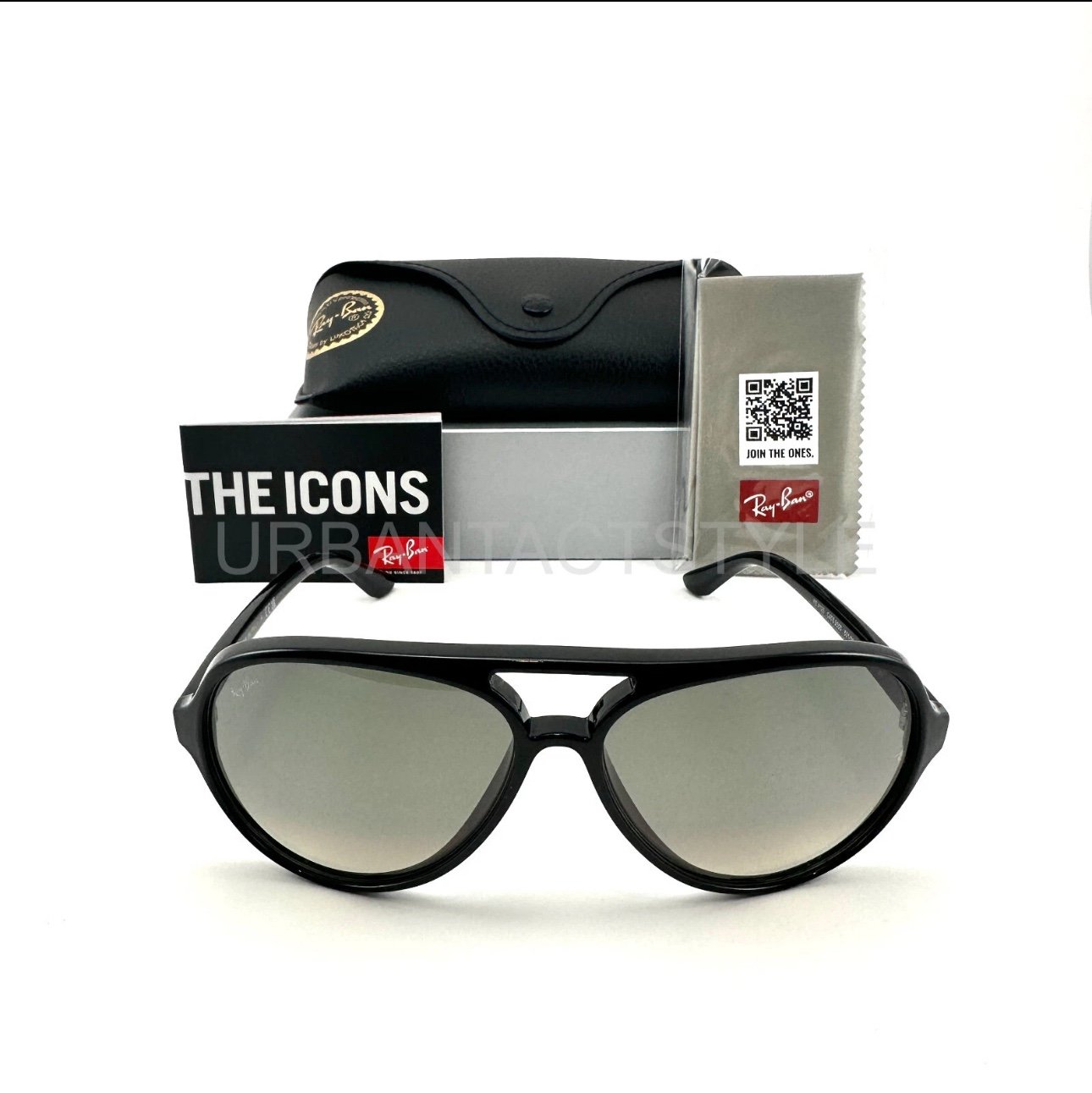 NEW Ray-Ban Sunglasses CATS 5000 RB4125 601/32 Classic Black Frame Gray Gradient