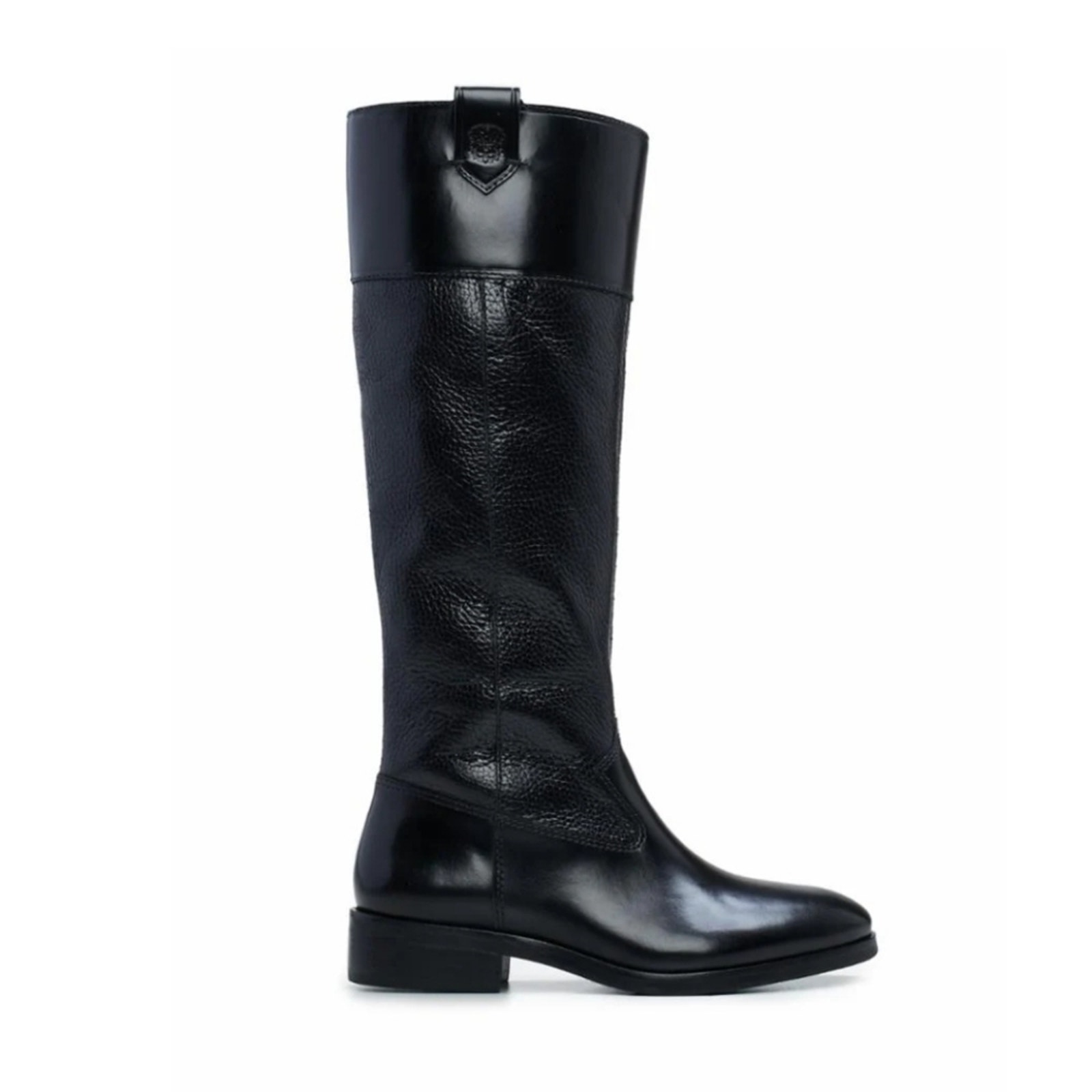 Vince Camuto Selpisa Black Leather Tall Knee High Riding Boot