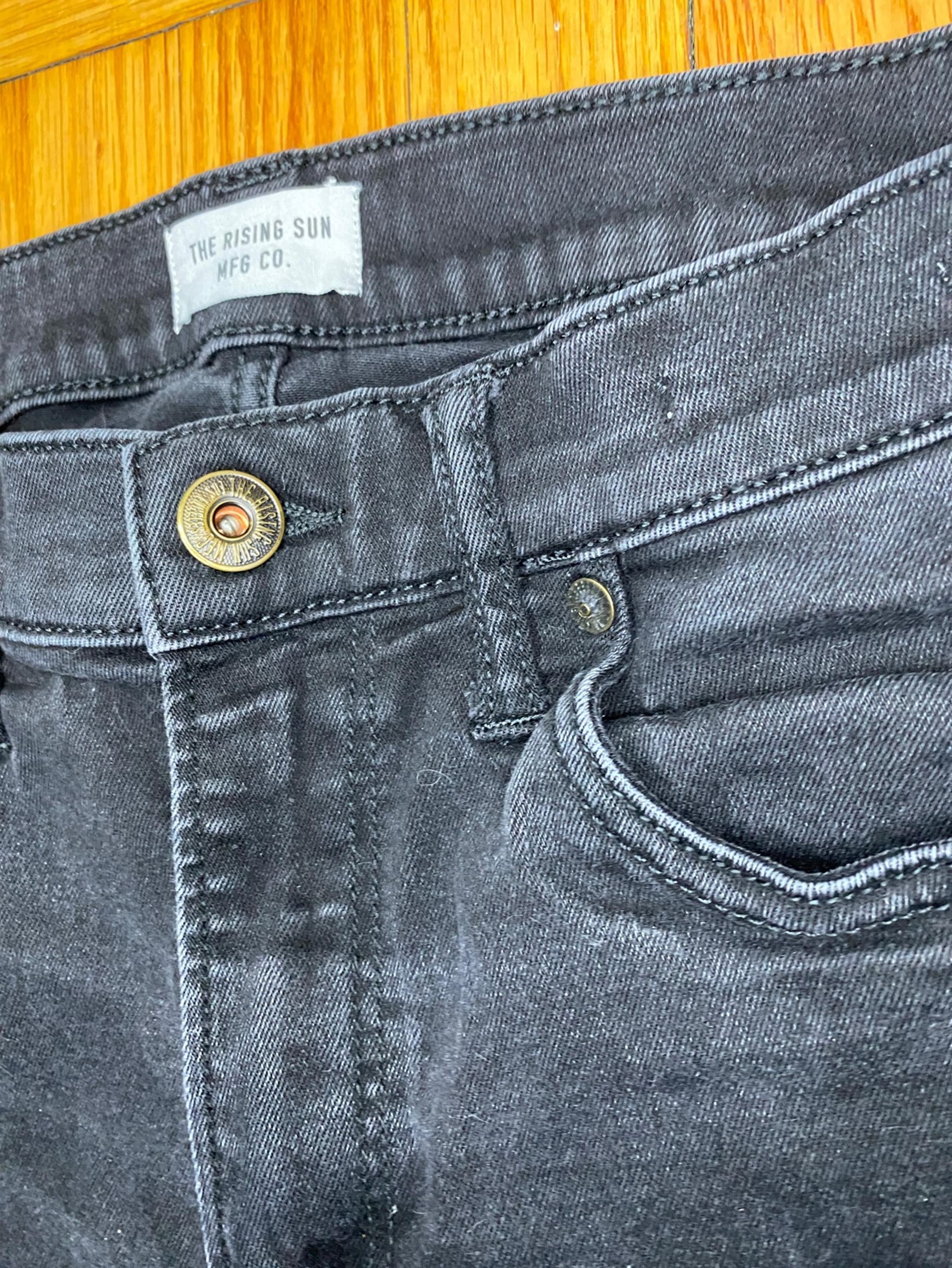 Mens Rising Sun Mfg. Co. Dark Grey Jeans w 34