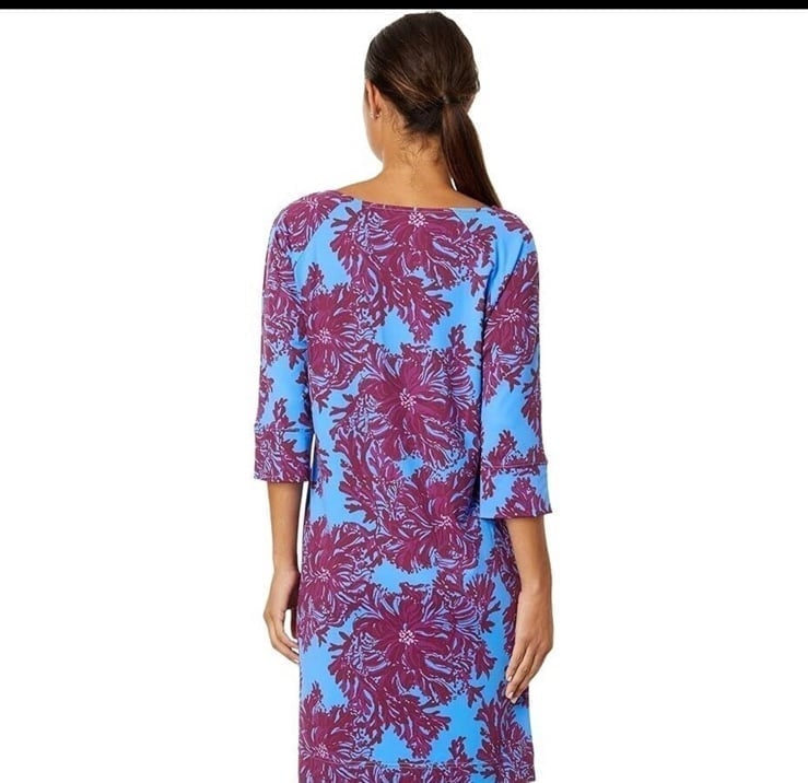lilly pulitzer abaco blue feel like a shellebrity dress