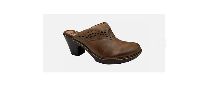 Sofft Laina Women's Open Back Leather Clogs Size 7.5 Mocha/Brown Arch Support