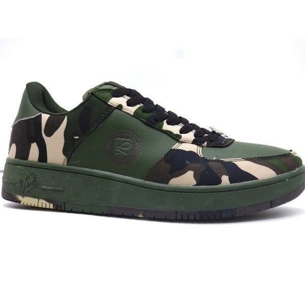 VLADO Luxury Kicks Unisex Low-top Sneakers, Camo, Sz. M 9/ W: 10.5