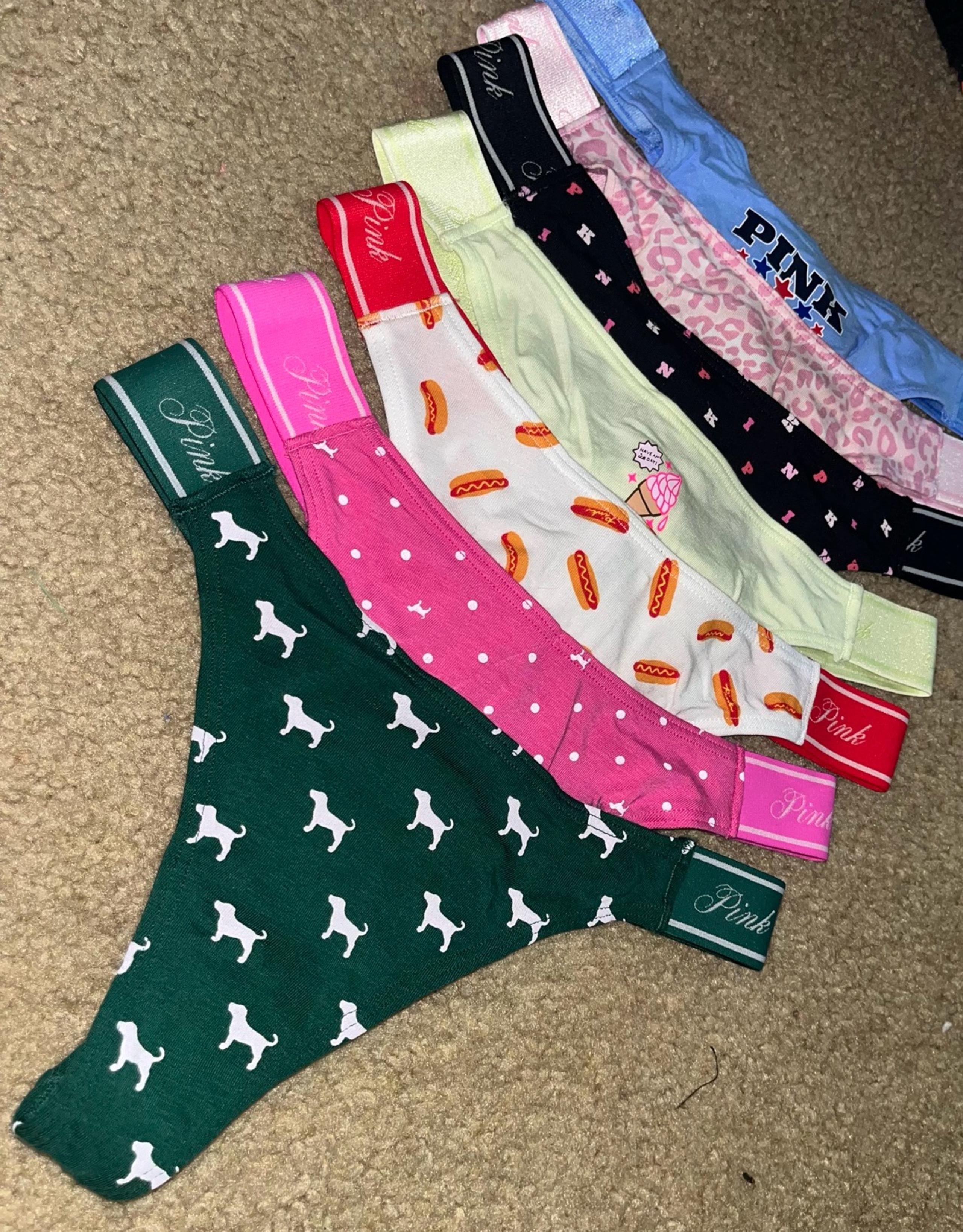 PINK Logo Thongs-XS w/Free gift